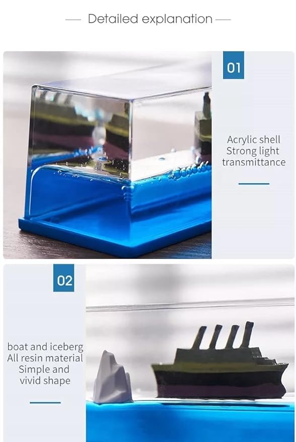 Titanic Liquid Wave Cruise Ship,nautical Car Dashboard
